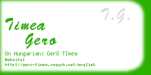 timea gero business card